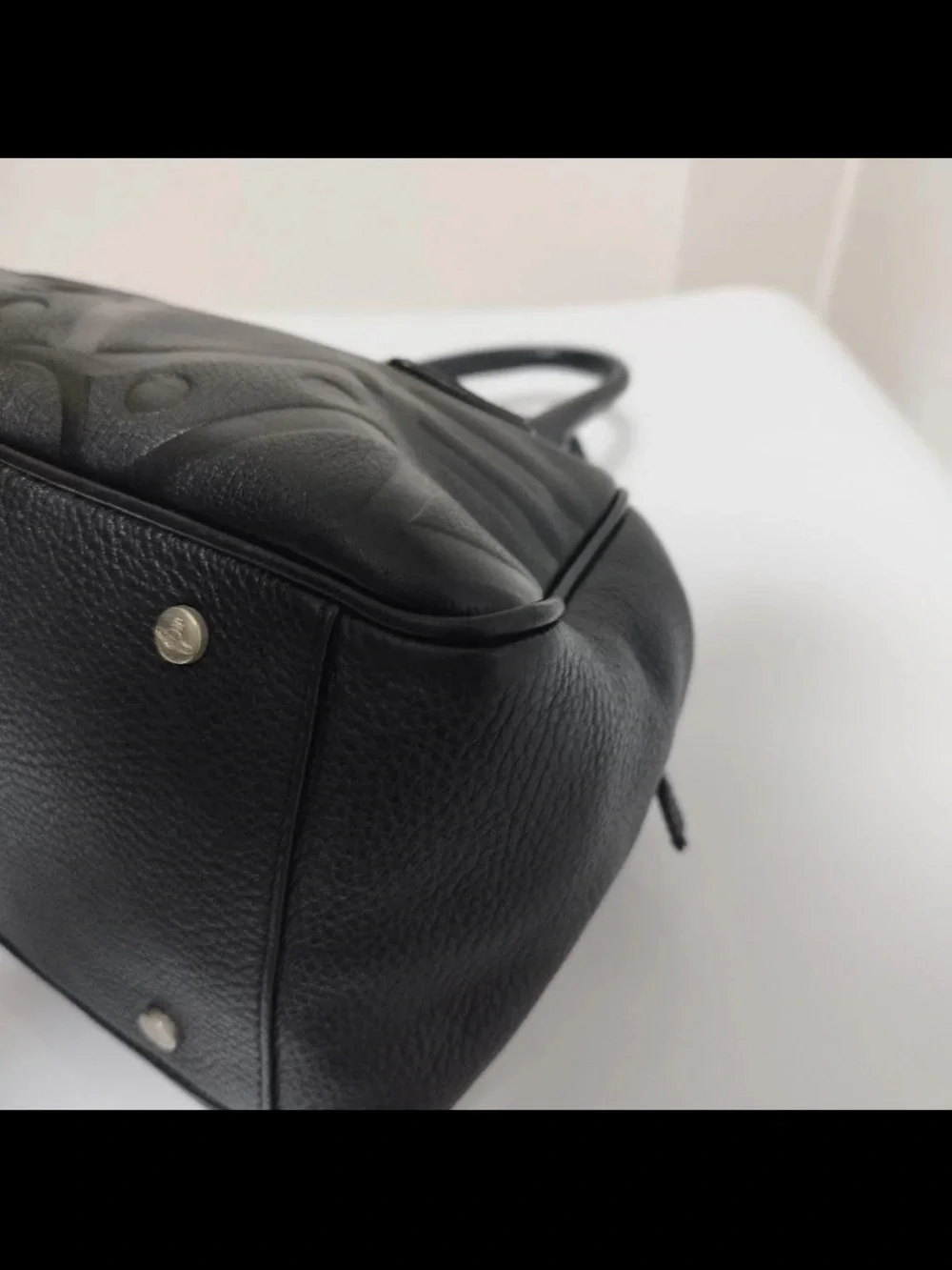 Vivienne Westwood Black Embossed Leather Satchel